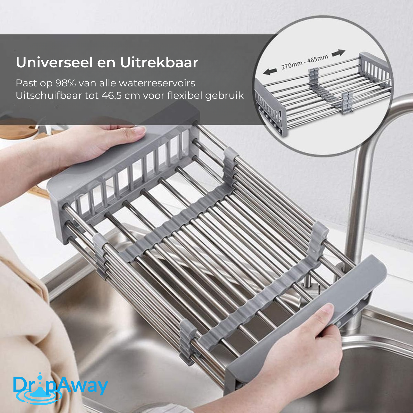 DripAway Verstelbaar Gootsteenrek