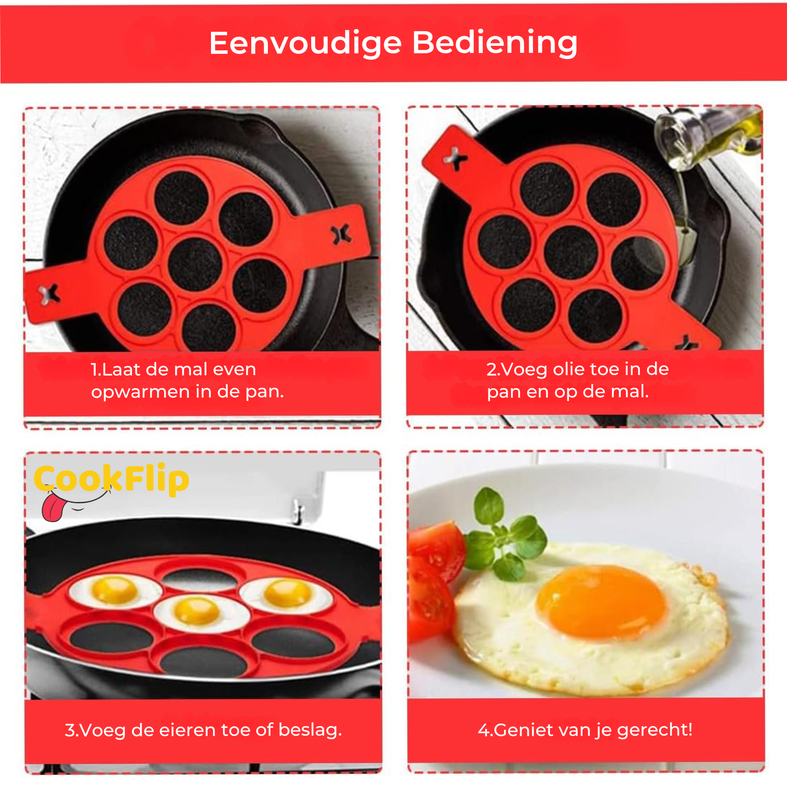 CookFlip Pannenkoek vormpjes